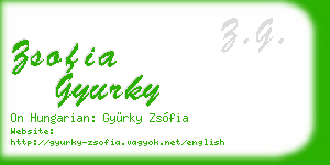 zsofia gyurky business card