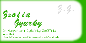 zsofia gyurky business card